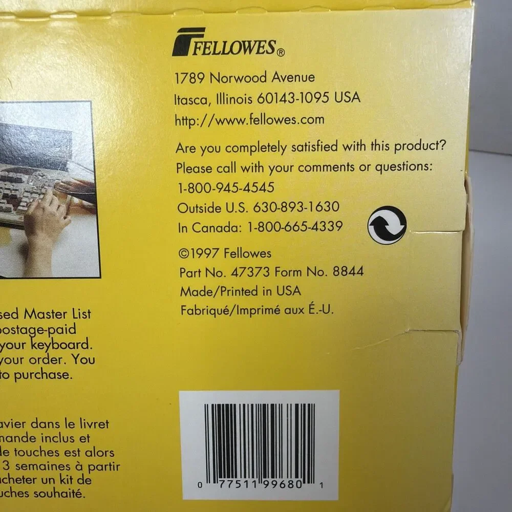 Fellowes Custom Keyguard Keyboard Cover PAID Mail Order Kit 99680 077511996801